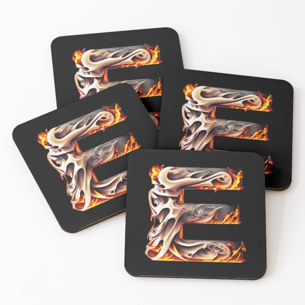 Item preview, Letter < E > Fire Style designed and sold by ImgByLili.