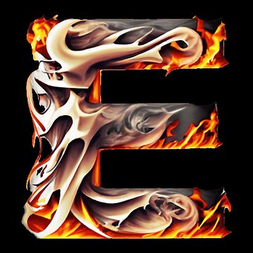 Letter < E > Fire Style | Art Board Print