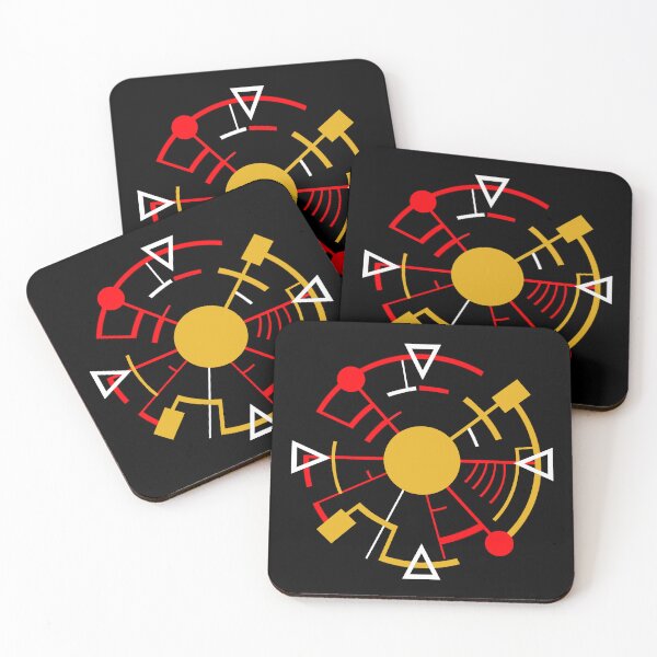 Item preview, Forbidden Planet, Krell lock, on black square background   designed and sold by Brydson-Art.