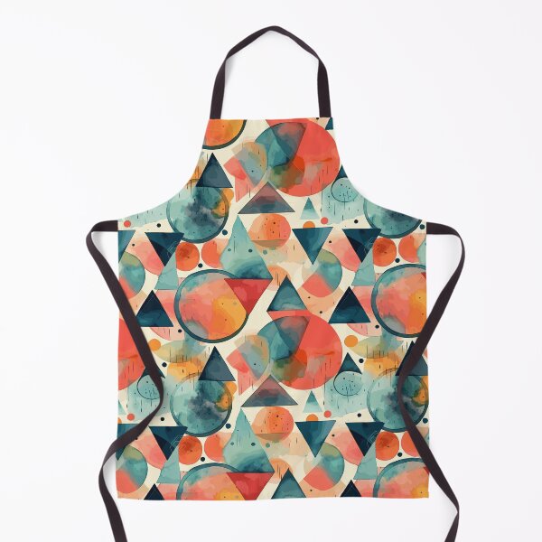 Item preview, Geometrics and colorful forms in a watercolor illustration pattern designed and sold by Maycon Arts.