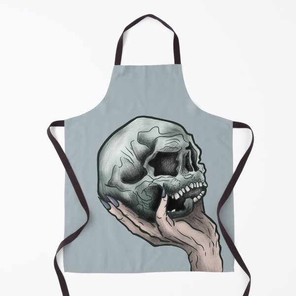 Item preview, theatre hand holding skull designed and sold by atlasbackache.