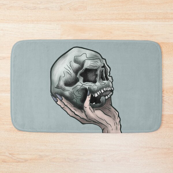 Item preview, theatre hand holding skull designed and sold by atlasbackache.