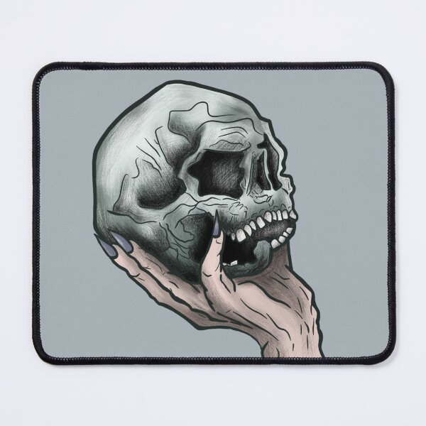 Item preview, theatre hand holding skull designed and sold by atlasbackache.