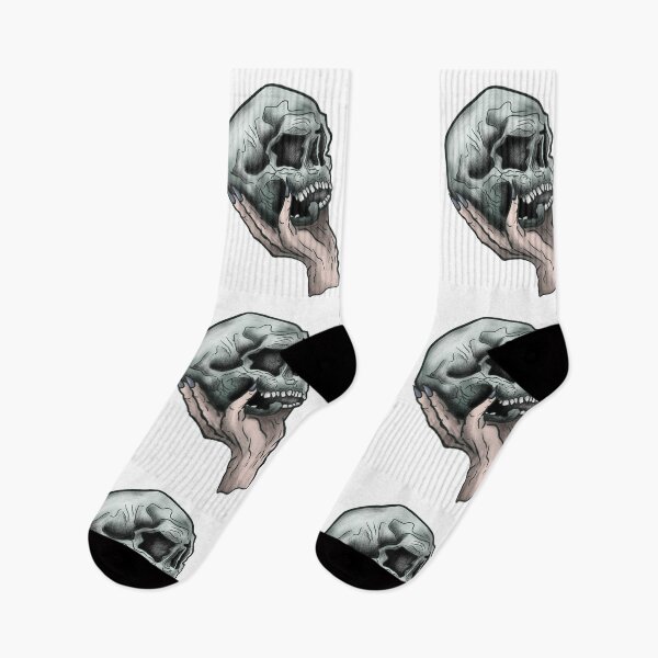 Item preview, theatre hand holding skull designed and sold by atlasbackache.