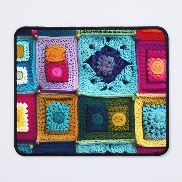 Item preview, Granny Squares, Colorful Crochet Trippy Tie Dye Rainbow Cute Gift designed and sold by Anticulture.
