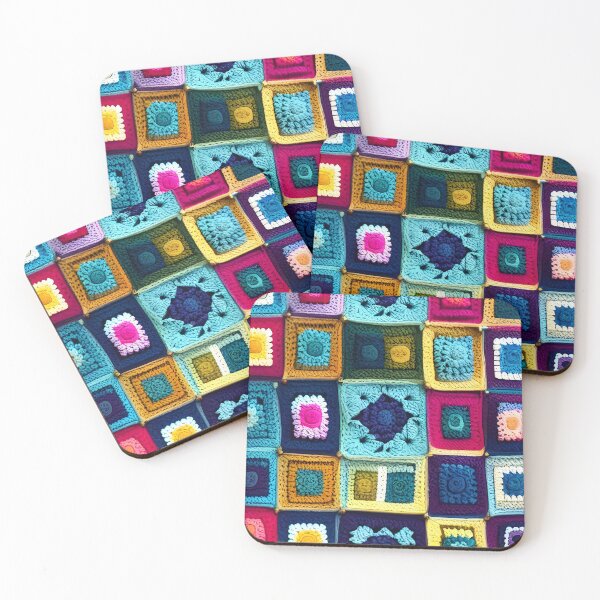 Item preview, Granny Squares, Colorful Crochet Trippy Tie Dye Rainbow Cute Gift designed and sold by Anticulture.