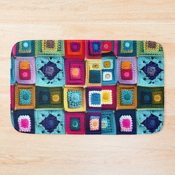 Item preview, Granny Squares, Colorful Crochet Trippy Tie Dye Rainbow Cute Gift designed and sold by Anticulture.