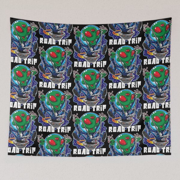 Item preview, Road Trip Alien UFO with Handlebars designed and sold by eShirtLabs.