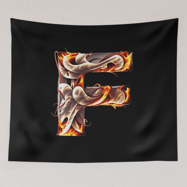 Item preview, Letter < F > Fire Style designed and sold by ImgByLili.