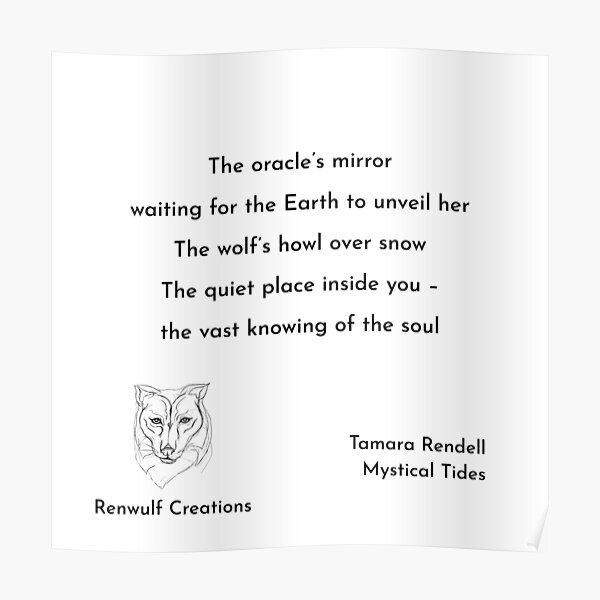 The Oracle's Mirror by Tamara Rendell - Mystical Poem  Poster