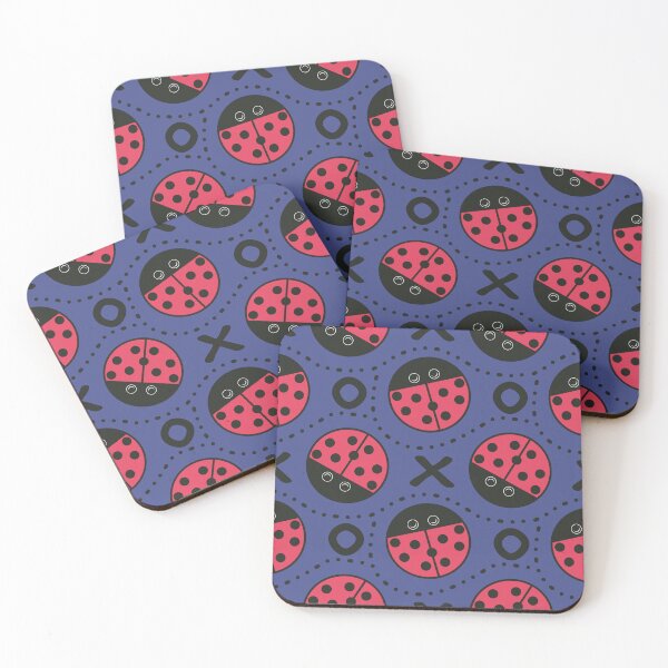 Item preview, Kisses Hugs Ladybugs Cute Summer Seamless Repeat Pattern designed and sold by MoePark.