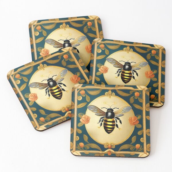 Item preview, Vintage Bees Pattern 3 designed and sold by HiPolly.