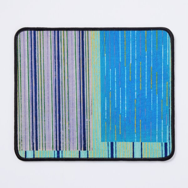Item preview, Copy of JAPANESE TEXTILE COLLAGE SERIES  - Variation No. 6 STRIPES and RECTANGLES - AQUA, LILAC, OCHRE designed and sold by MirabiliaMagpie.