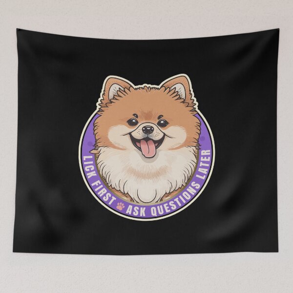 Item preview, Lick First! Pomeranian Dog Design designed and sold by danielliamgill.