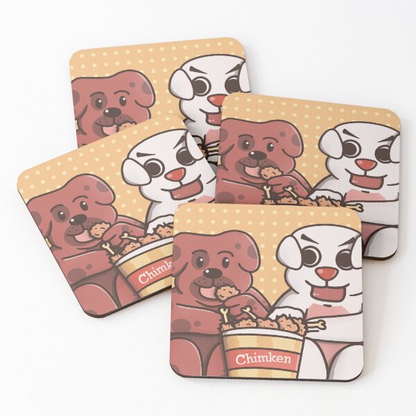 Item preview, Doggos Eating Chimken designed and sold by MrNyanpasu.