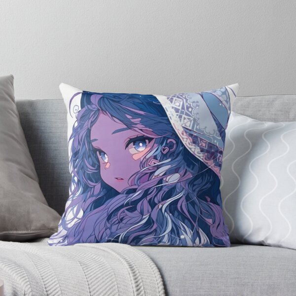 Item preview,  Blue and Purple Half-Tone Anime Girl designed and sold by damnitmikki.