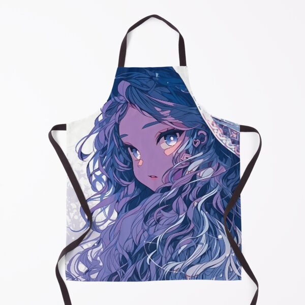 Item preview, Blue and Purple Half-Tone Anime Girl designed and sold by damnitmikki.
