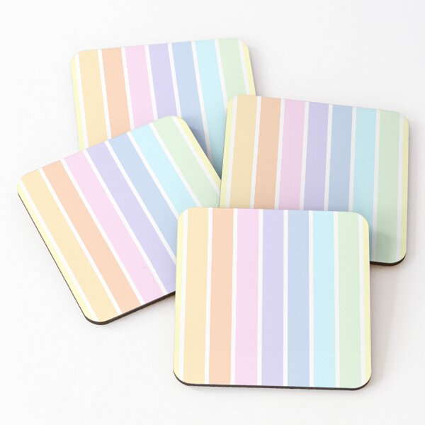 Item preview, Arcoíris pastel y rayas blancas - vertical designed and sold by LittleBettyMakes.