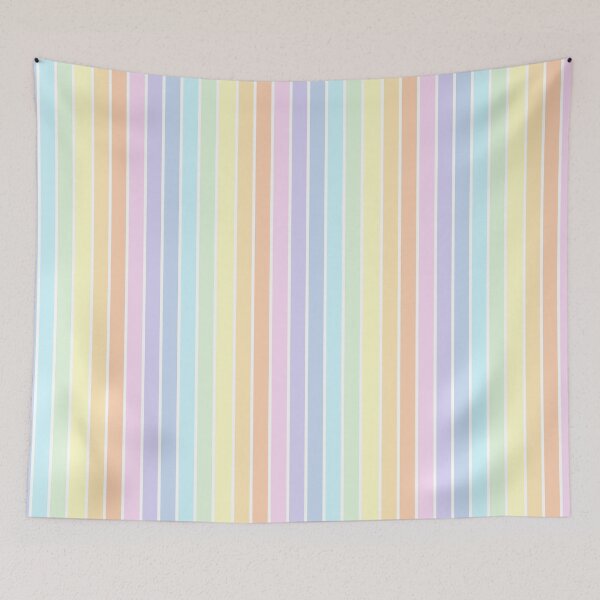 Item preview, Arcoíris pastel y rayas blancas - vertical designed and sold by LittleBettyMakes.