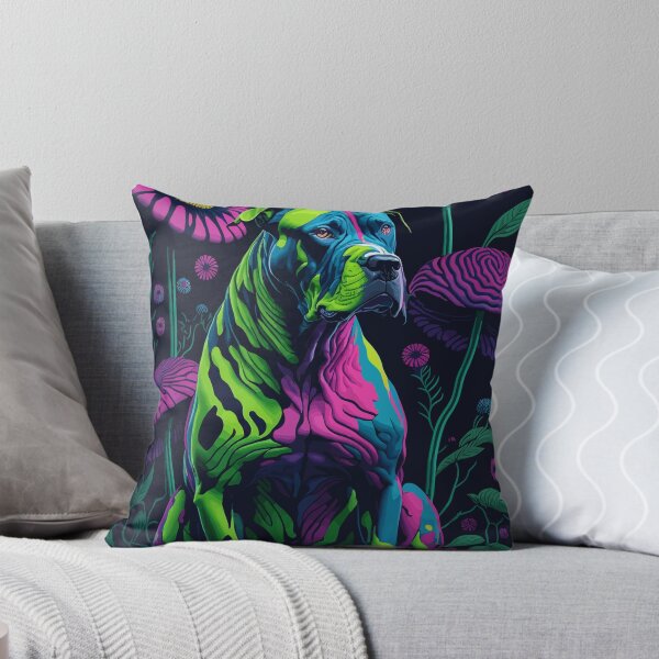Artikelvorschau, Psychedelische Hundekunst - Buntes und lebendiges Hundeporträt entworfen und verkauft von Diegos-.