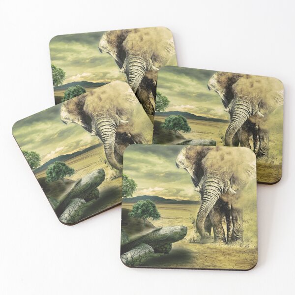Item preview, Turtle and Elephant designed and sold by ZANTRART.
