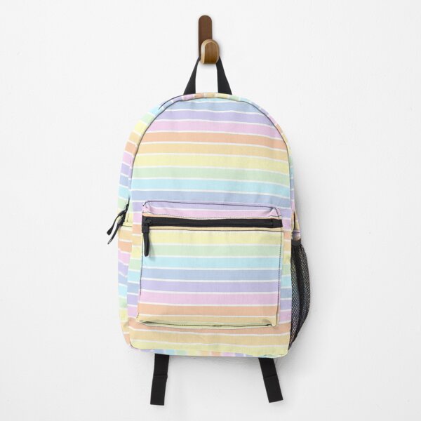 Item preview, Pastel rainbow and white stripes - horizontal designed and sold by LittleBettyMakes.