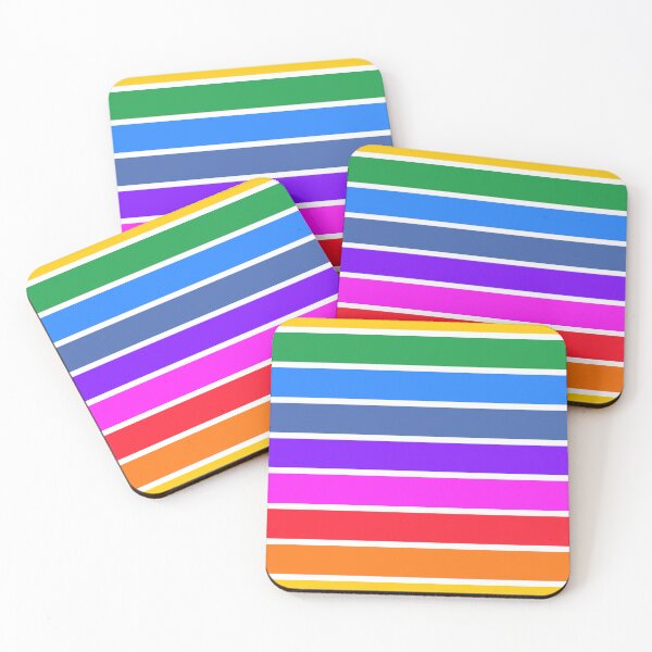 Item preview, Bright rainbow and white stripes - horizontal designed and sold by LittleBettyMakes.