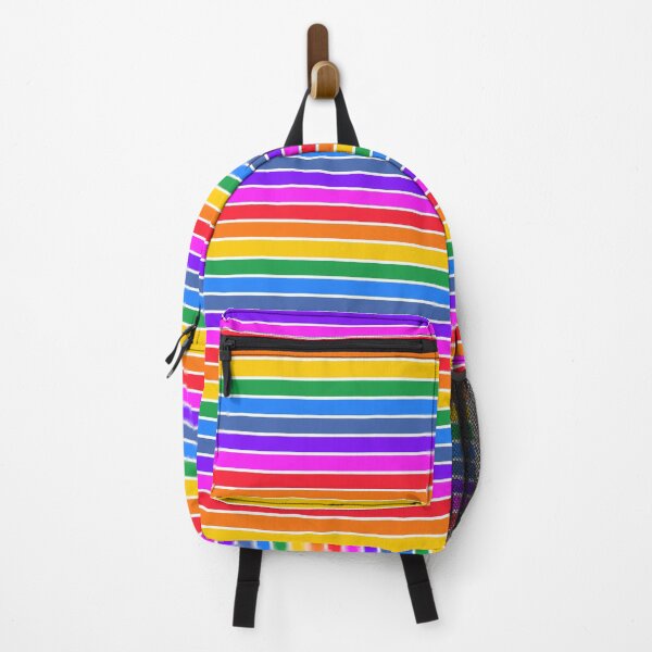 Item preview, Bright rainbow and white stripes - horizontal designed and sold by LittleBettyMakes.
