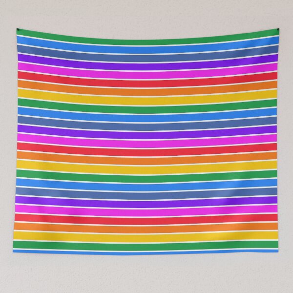 Item preview, Bright rainbow and white stripes - horizontal designed and sold by LittleBettyMakes.