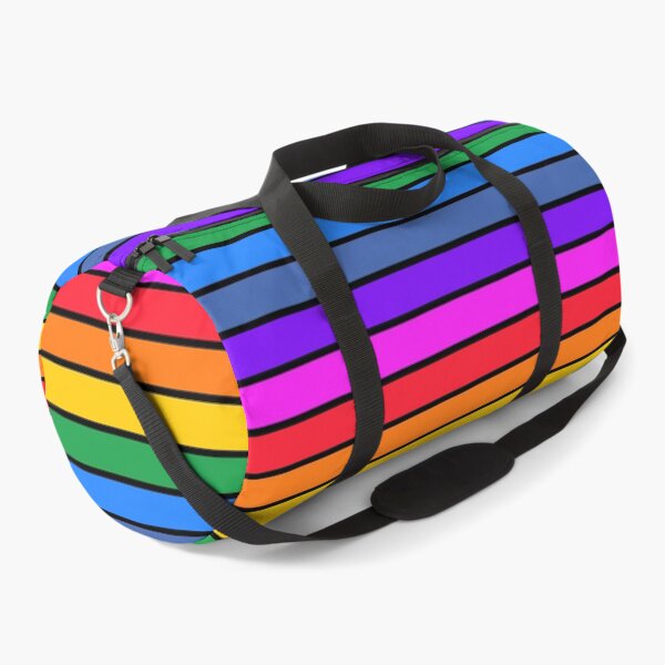 Item preview, Bright rainbow and black stripes - horizontal designed and sold by LittleBettyMakes.