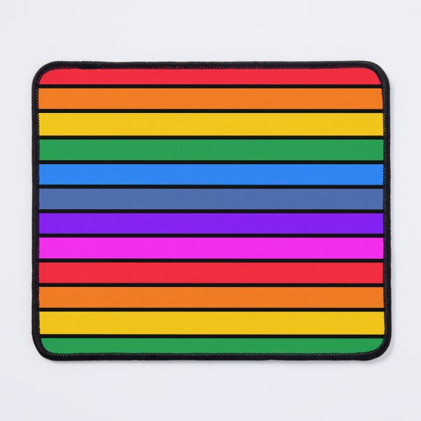 Item preview, Bright rainbow and black stripes - horizontal designed and sold by LittleBettyMakes.