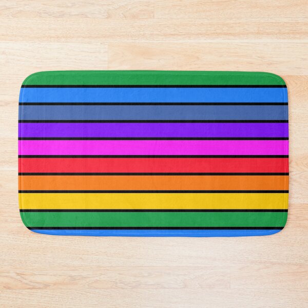Item preview, Bright rainbow and black stripes - horizontal designed and sold by LittleBettyMakes.