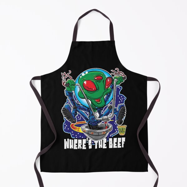 Item preview, Alien Burger Where is the Beef Alien UFO with Handlebars designed and sold by eShirtLabs.