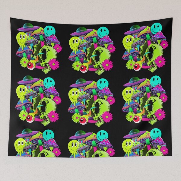 Item preview, Psychedelic mushrooms Skull designed and sold by TeresalynnCo.