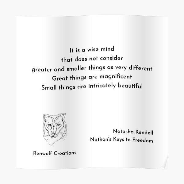 A Wise Mind by Natasha Rendell - Inspirational Verse Poster