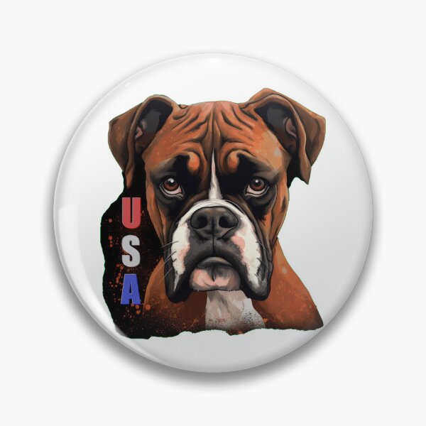 Artikelvorschau, Buster der Boxer, ein patriotischer Hund, ein tolles Geschenk für die USA! entworfen und verkauft von Alanna Rose Realm.