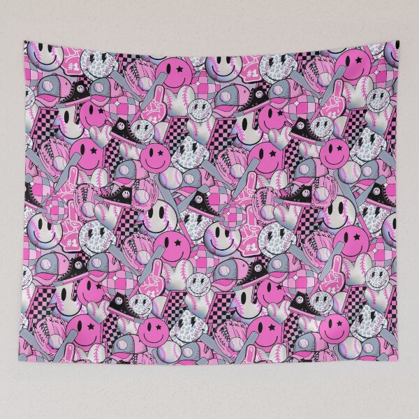 Item preview, Retro Pink Baseball designed and sold by TeresalynnCo.