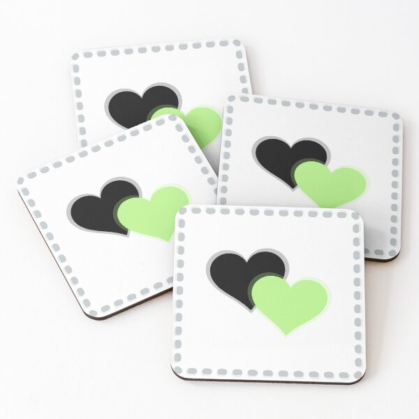 Item preview, Agender Hearts Patch / Agender Pride Flag Colors designed and sold by MaddieMade.