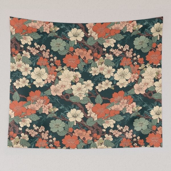 Item preview, Traditional Japanese Cherry Blossom Pattern designed and sold by RockingPandS.