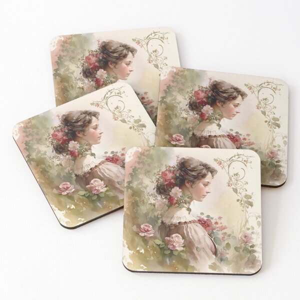 Item preview, Victorian Lady Rose Garden designed and sold by MedusaPrintArt.