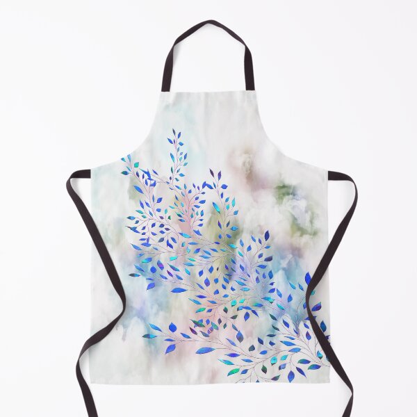 Item preview, Delicate leaves in blue on a light background designed and sold by Dusanka Djeric.
