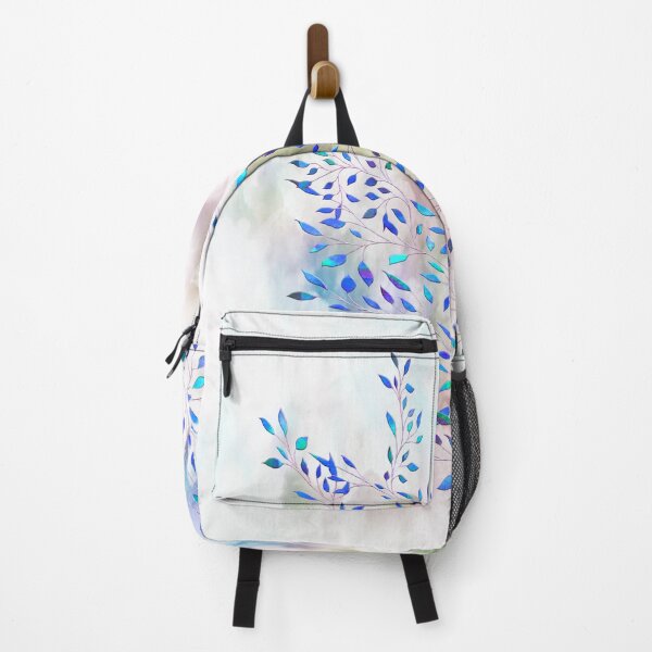 Item preview, Delicate leaves in blue on a light background designed and sold by Dusanka Djeric.