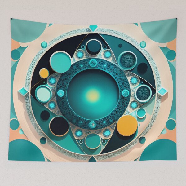 Item preview, Aqua Sand Circle designed and sold by shes2tech.