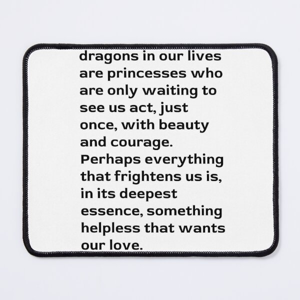 Item preview, Beauty, Courage and Love - Rainer Maria Rilke Quote - Typography Print 1 designed and sold by Studio Grafiikka.