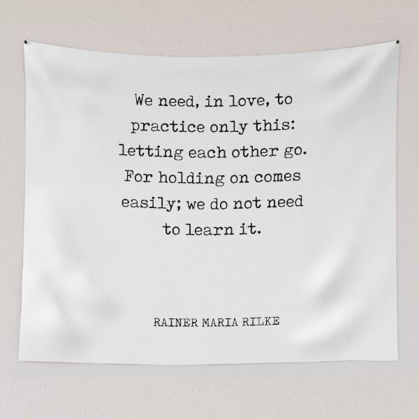 Item preview, Let Each Other Go - Rainer Maria Rilke Quote - Typewriter Print 1 designed and sold by Studio Grafiikka.