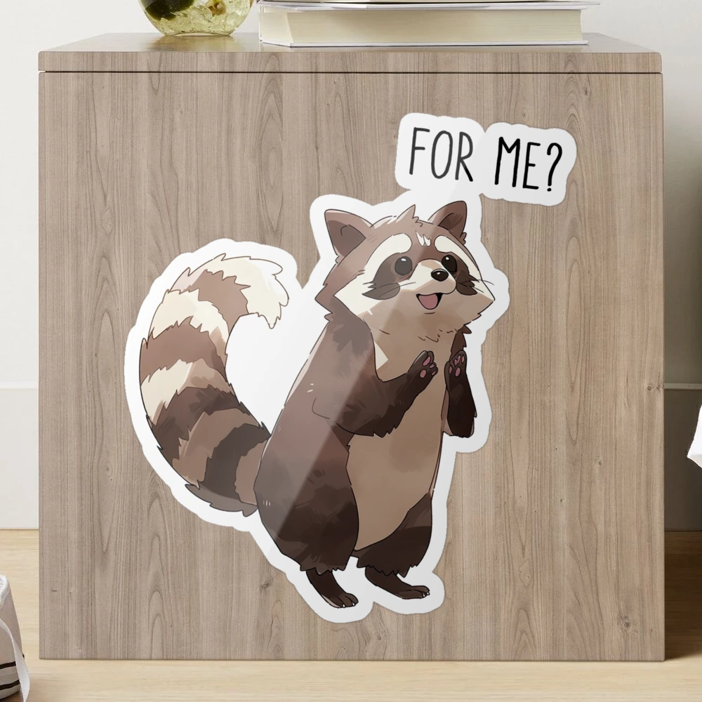 Cute Racoon - For Me? Sticker for Sale by DanceDanceMochi