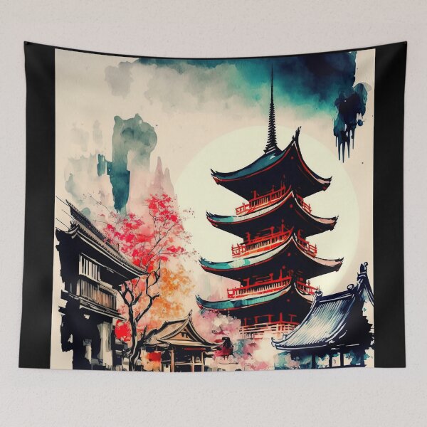 Item preview, japan temple designed and sold by ururuty.