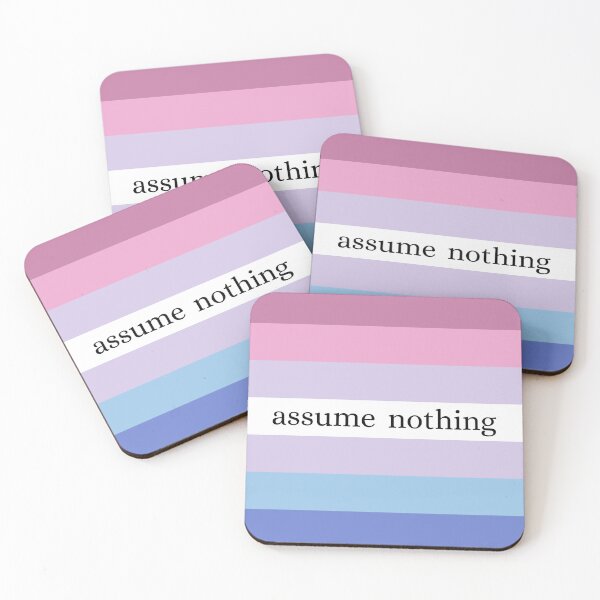 Item preview, Assume Nothing / Bigender Pride Flag designed and sold by MaddieMade.