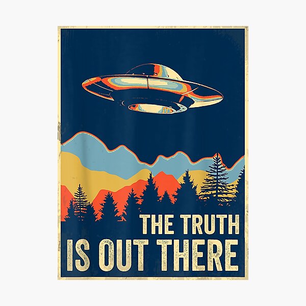 Item preview, The Truth Is Out There Retro Vintage UFO designed and sold by Qudkin.