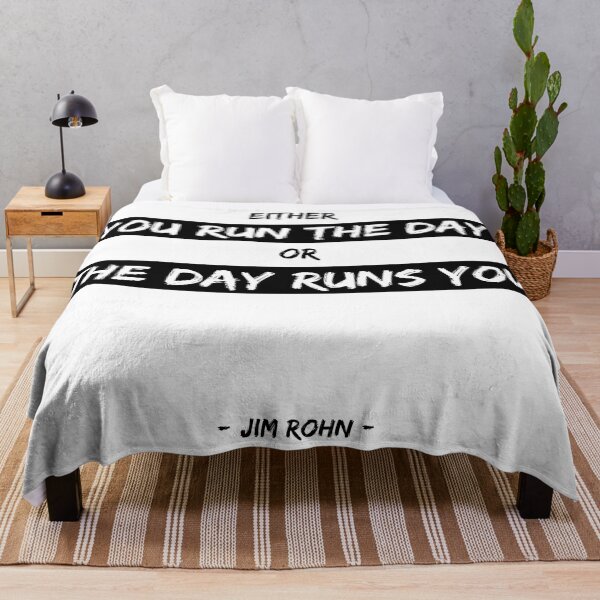 Item preview, Either you run the day or the day runs you - Jim Rohn - Motivational Quote designed and sold by Studio Grafiikka.